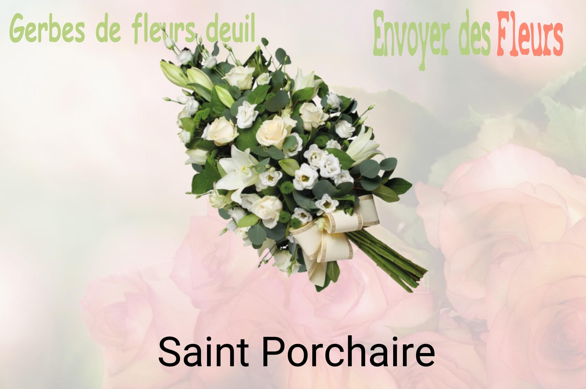 Gerbe de fleurs de deuil livrée à Saint-Porchaire